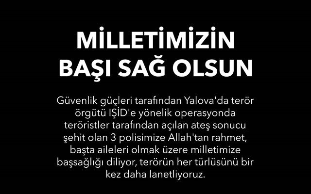 Milletimizin başı sağ olsun
